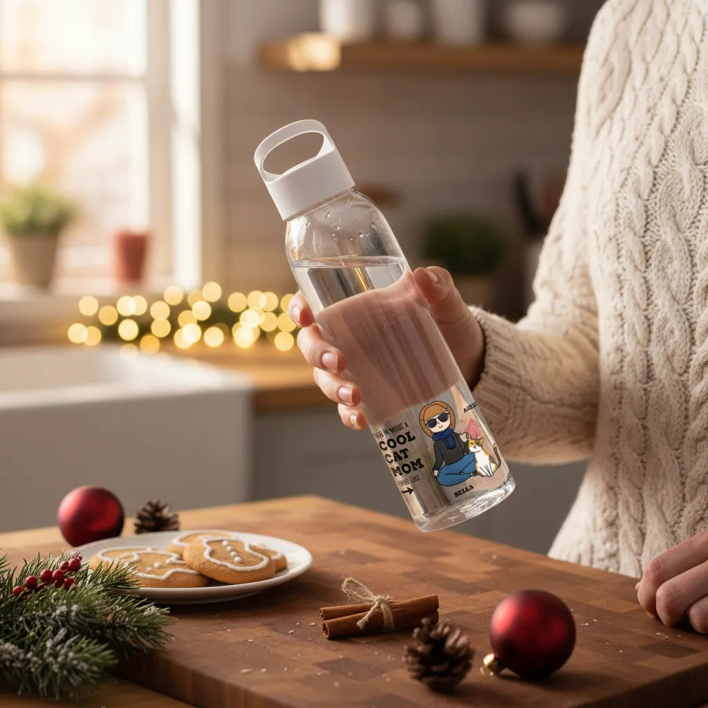 Coole Haustiermama Weihnacht Wasserflasche 650 ml
