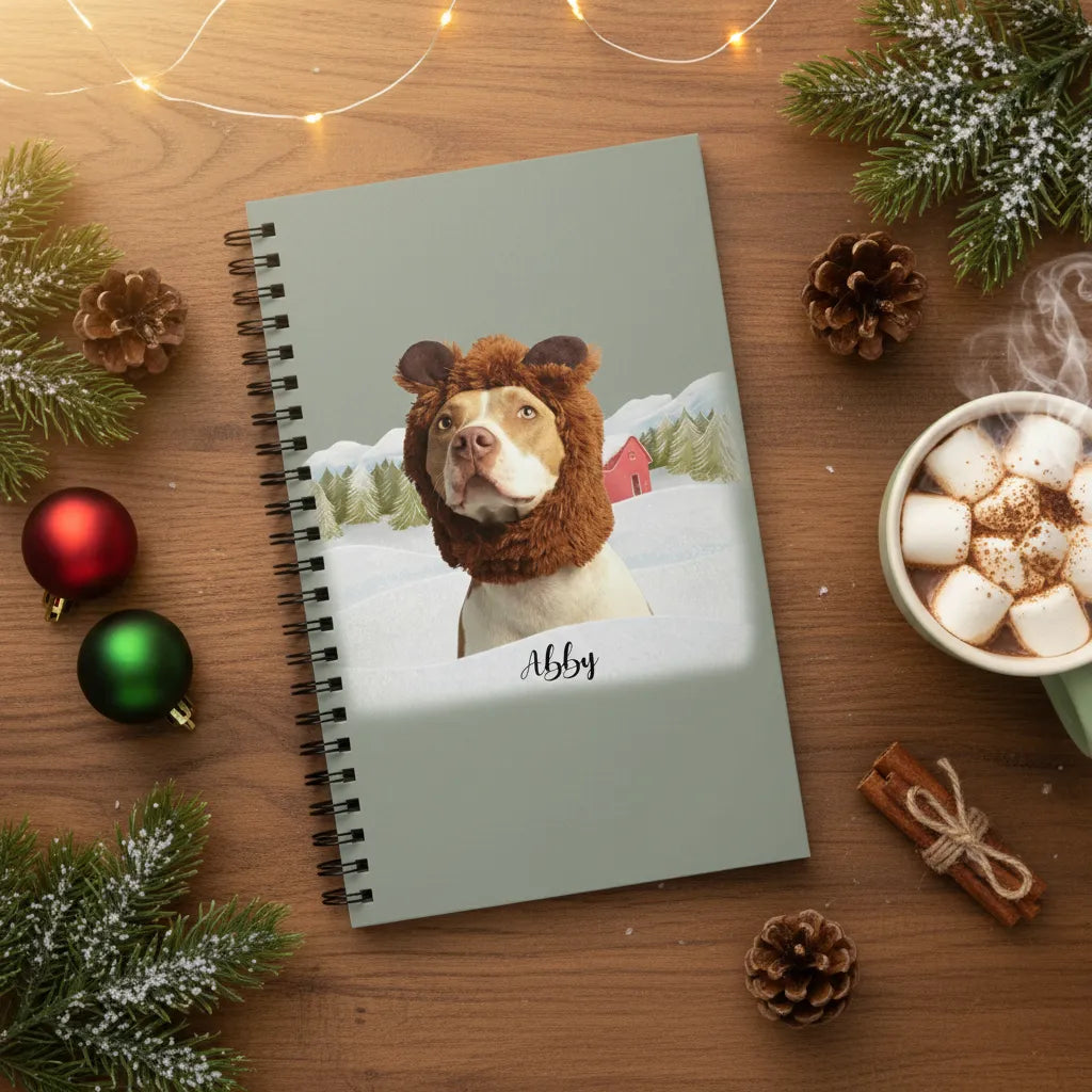 Weihnachten mit meinem Haustier Spiralnotizbuch