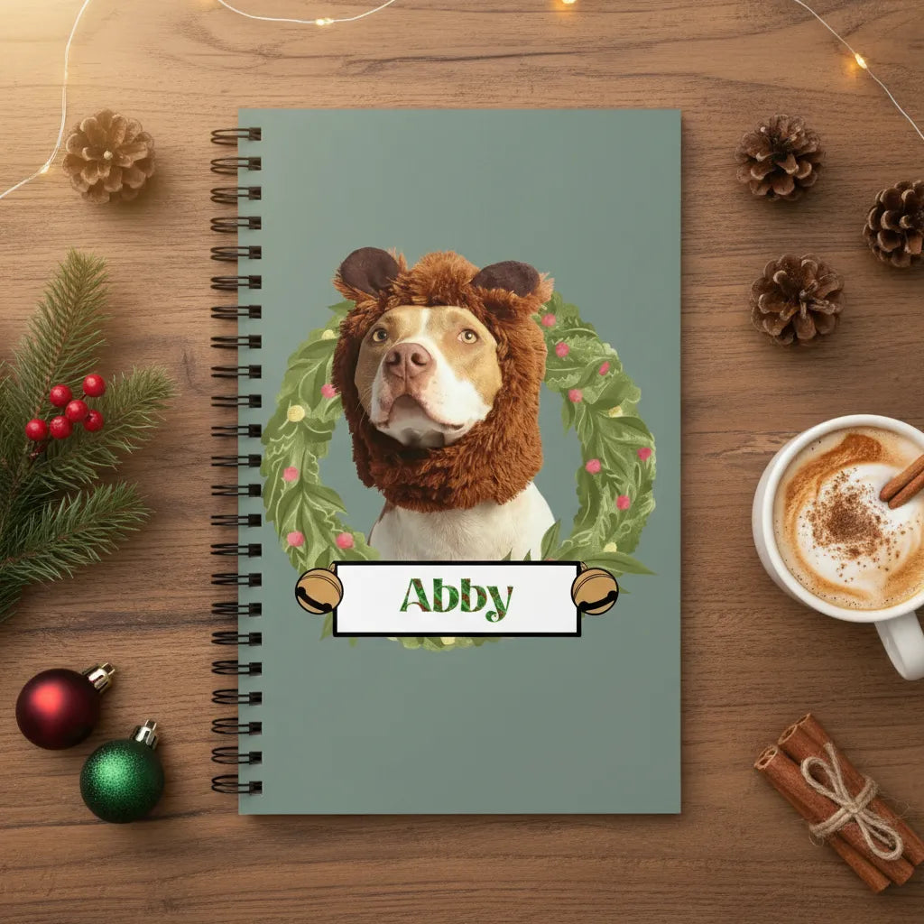 Weihnachten mit meinem Haustier Spiralnotizbuch