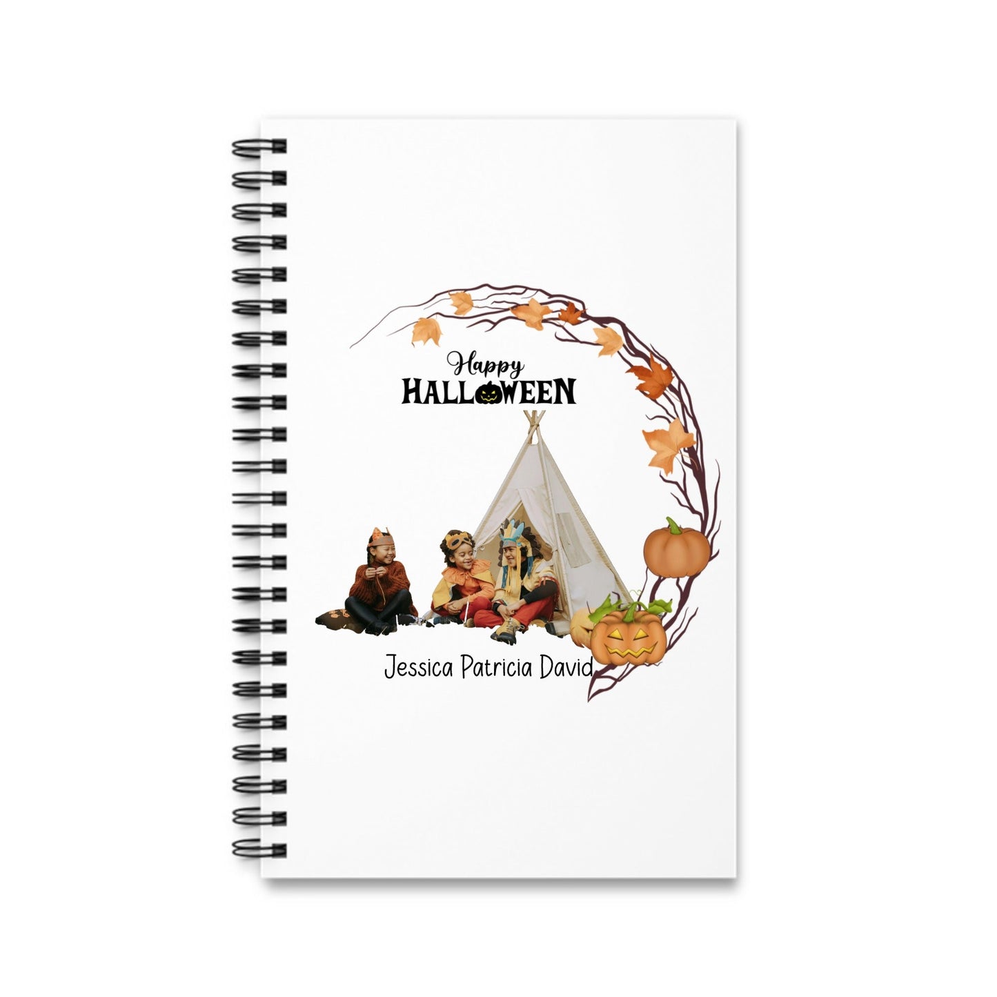 Fröhliches Halloween Spiralnotizbuch