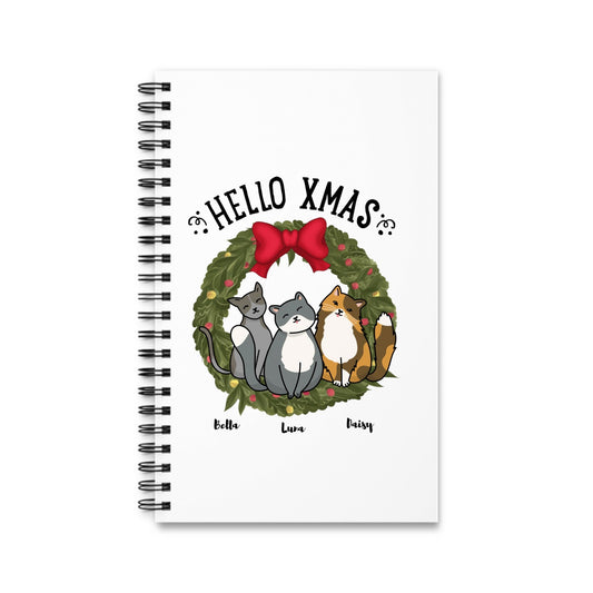 Hallo Xmas Weihnacht Spiralnotizbuch