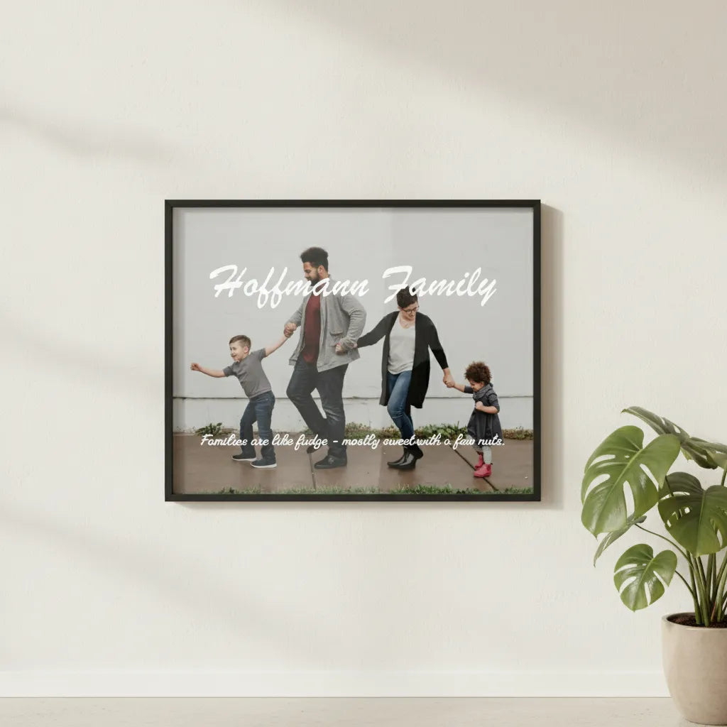 Bild Upload horizontales Poster mit Holzrahmen