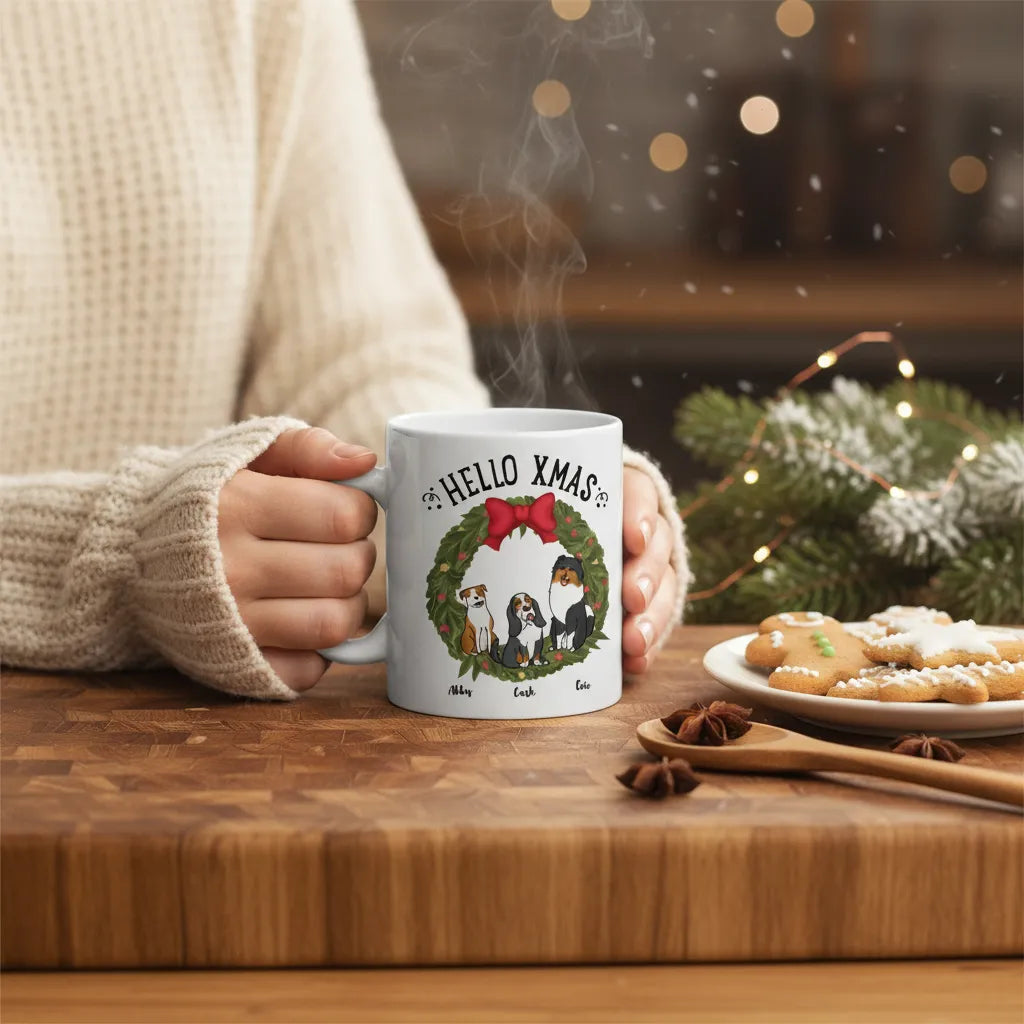 Hallo Xmas Weihnacht Keramiktasse
