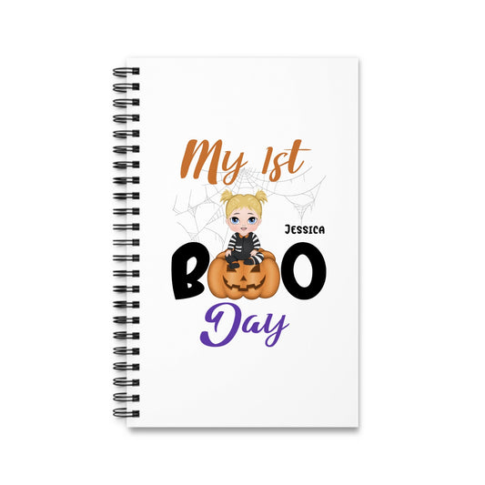 Mein erster Boo Tag Halloween Spiralnotizbuch