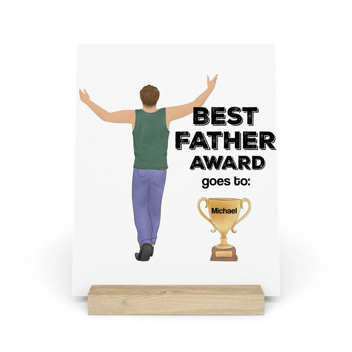 Bester Vater Auszeichnung Galerietafel mit Ständer