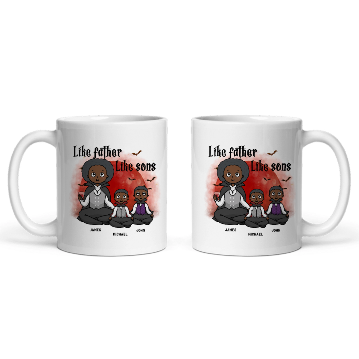 Wie der Vater, so der Sohn, Halloween Keramiktasse