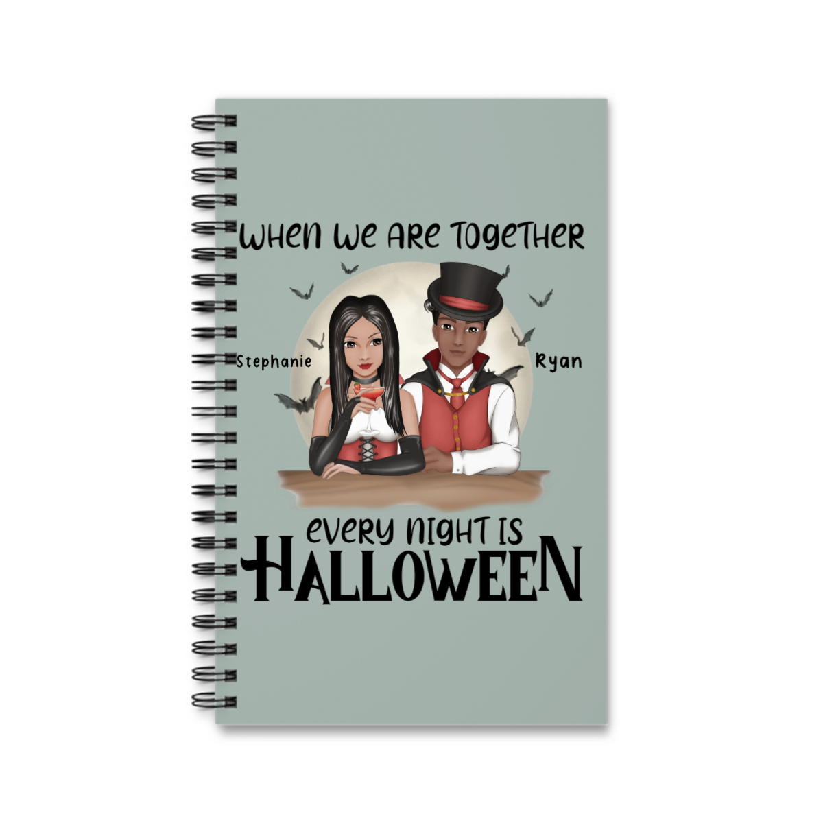 Jede Nacht ist Halloween Spiralnotizbuch