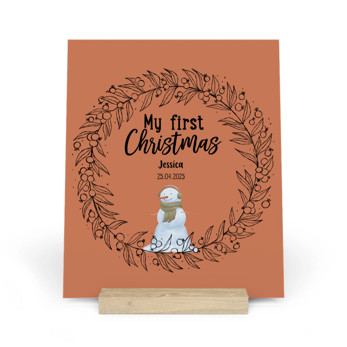 Mein erstes Weihnachten Galerietafel mit Ständer