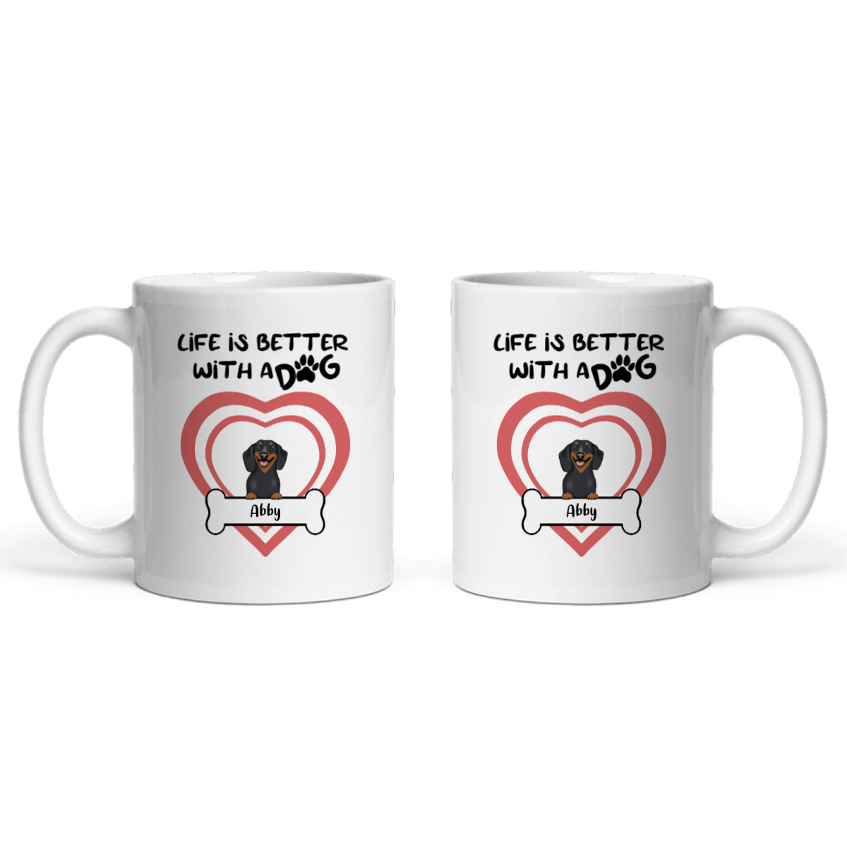 Das Leben ist besser mit Hunden Keramiktasse