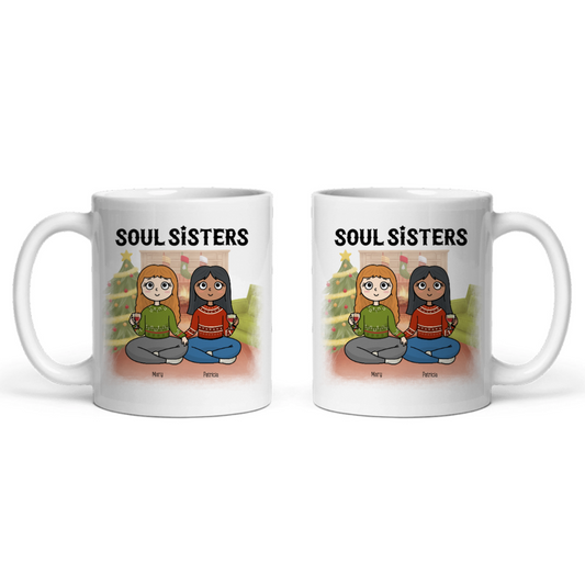 Seelenschwestern Weihnacht Keramiktasse