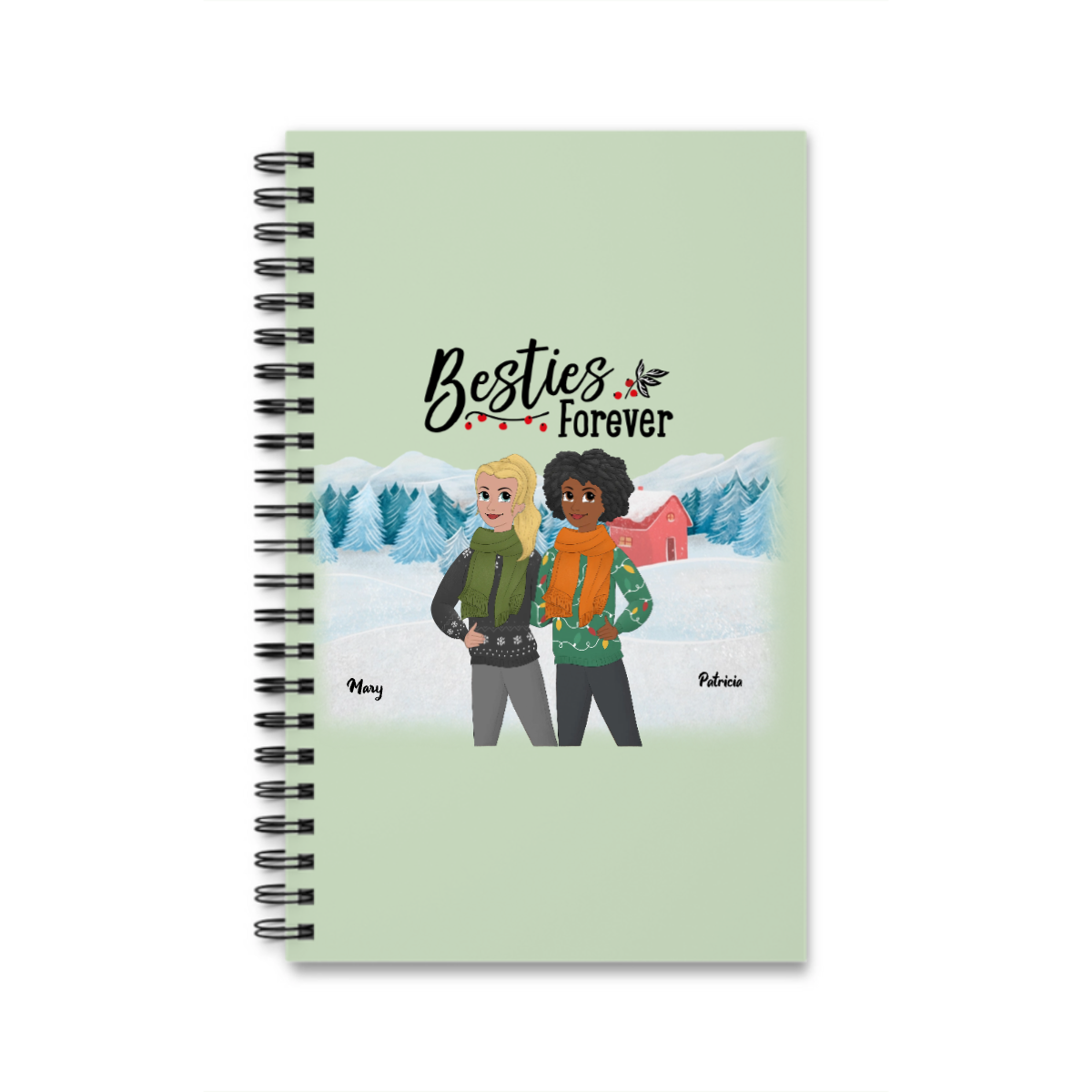 Besties Forever Weihnacht Spiralnotizbuch