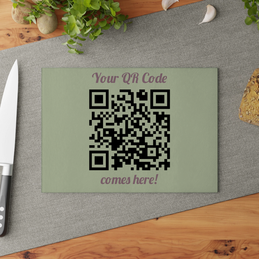 Dein QR Code Glasschneidebrett