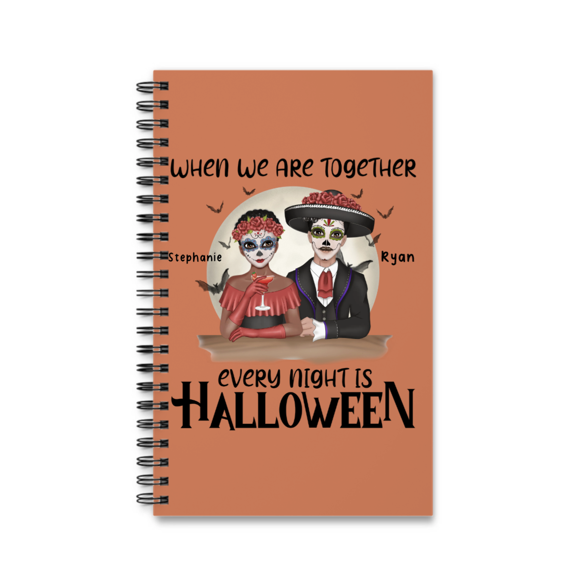 Jede Nacht ist Halloween Spiralnotizbuch