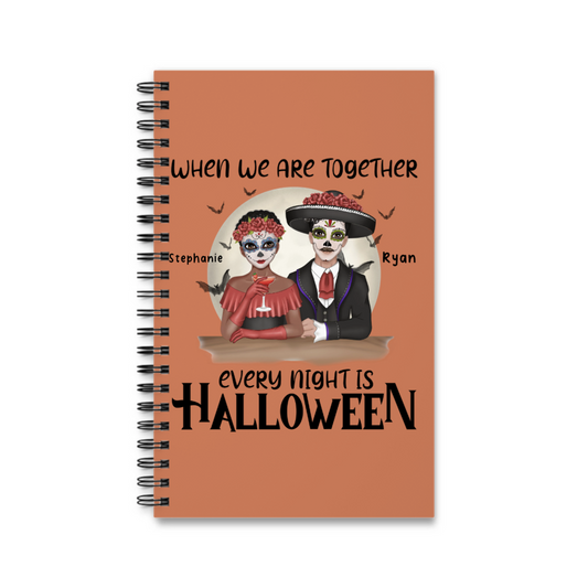 Jede Nacht ist Halloween Spiralnotizbuch