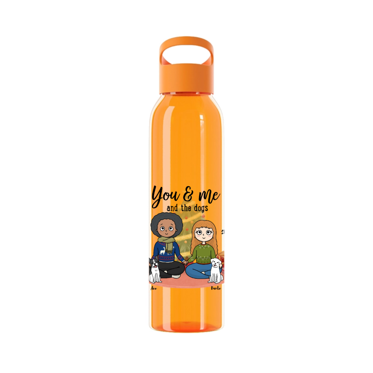 Du, ich und die Hunde Weihnacht Wasserflasche 650 ml