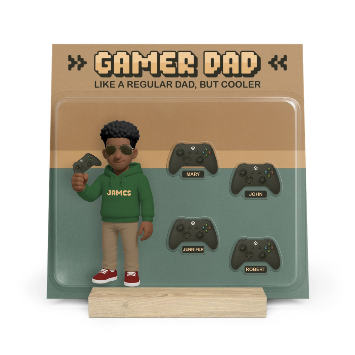 Gamer Papa Galerietafel mit Ständer