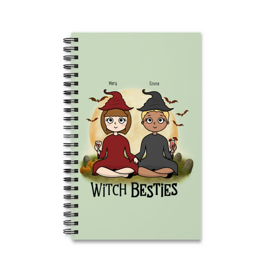 Hexenbesties Halloween Spiralnotizbuch