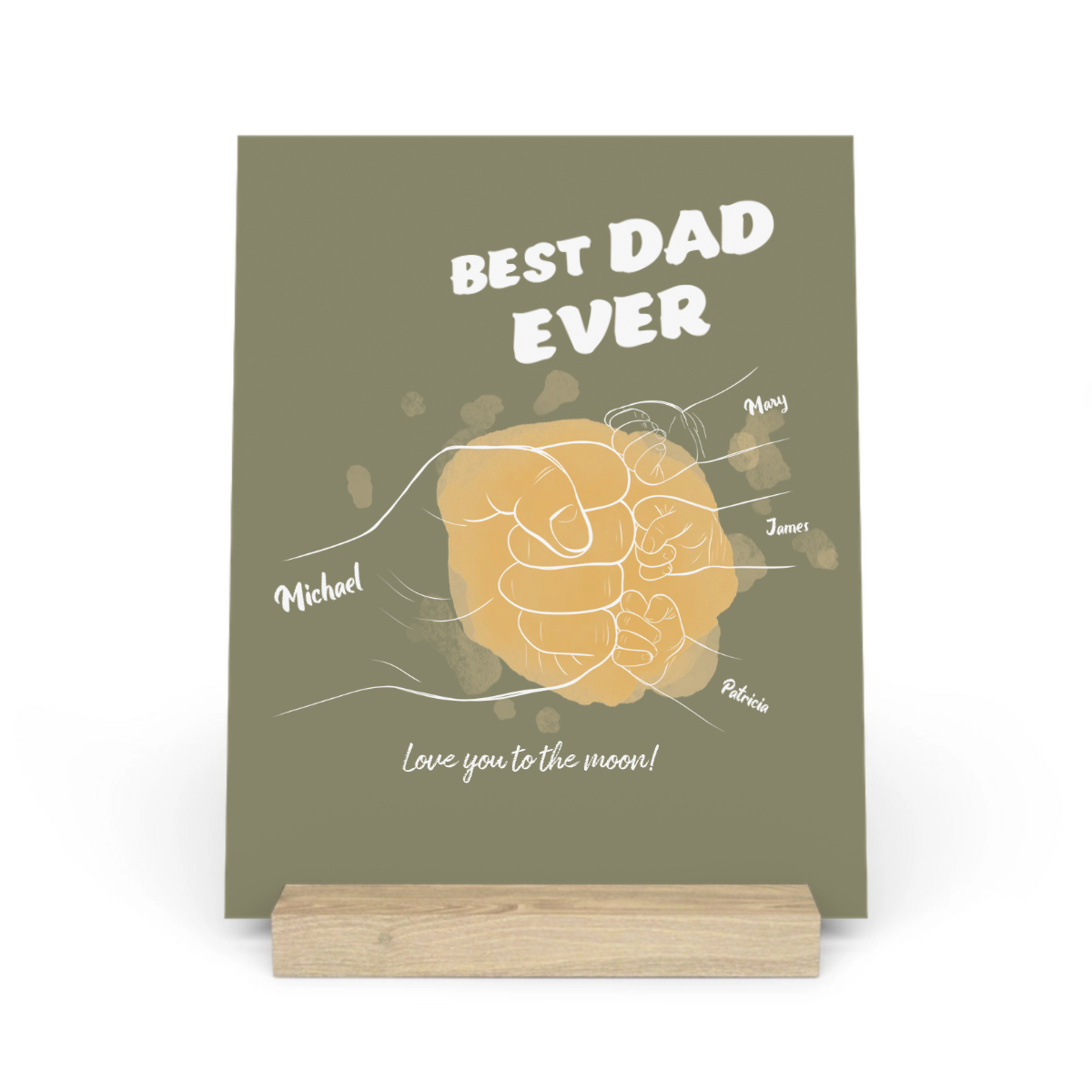 Bester Papa aller Zeiten Galerietafel mit Ständer
