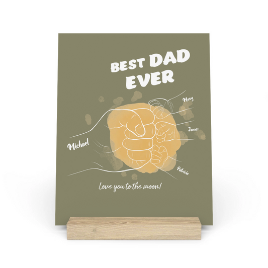 Bester Papa aller Zeiten Galerietafel mit Ständer