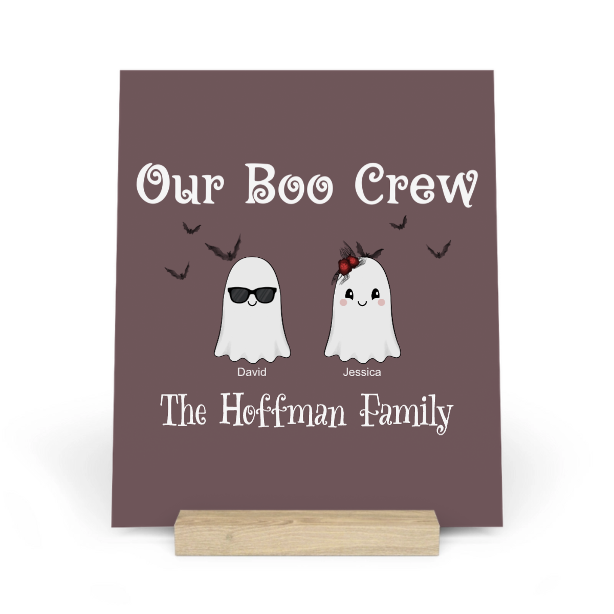 Unsere Boo Crew Halloween Galerietafel mit Ständer
