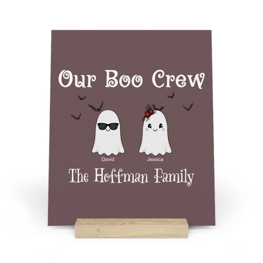 Unsere Boo Crew Halloween Galerietafel mit Ständer