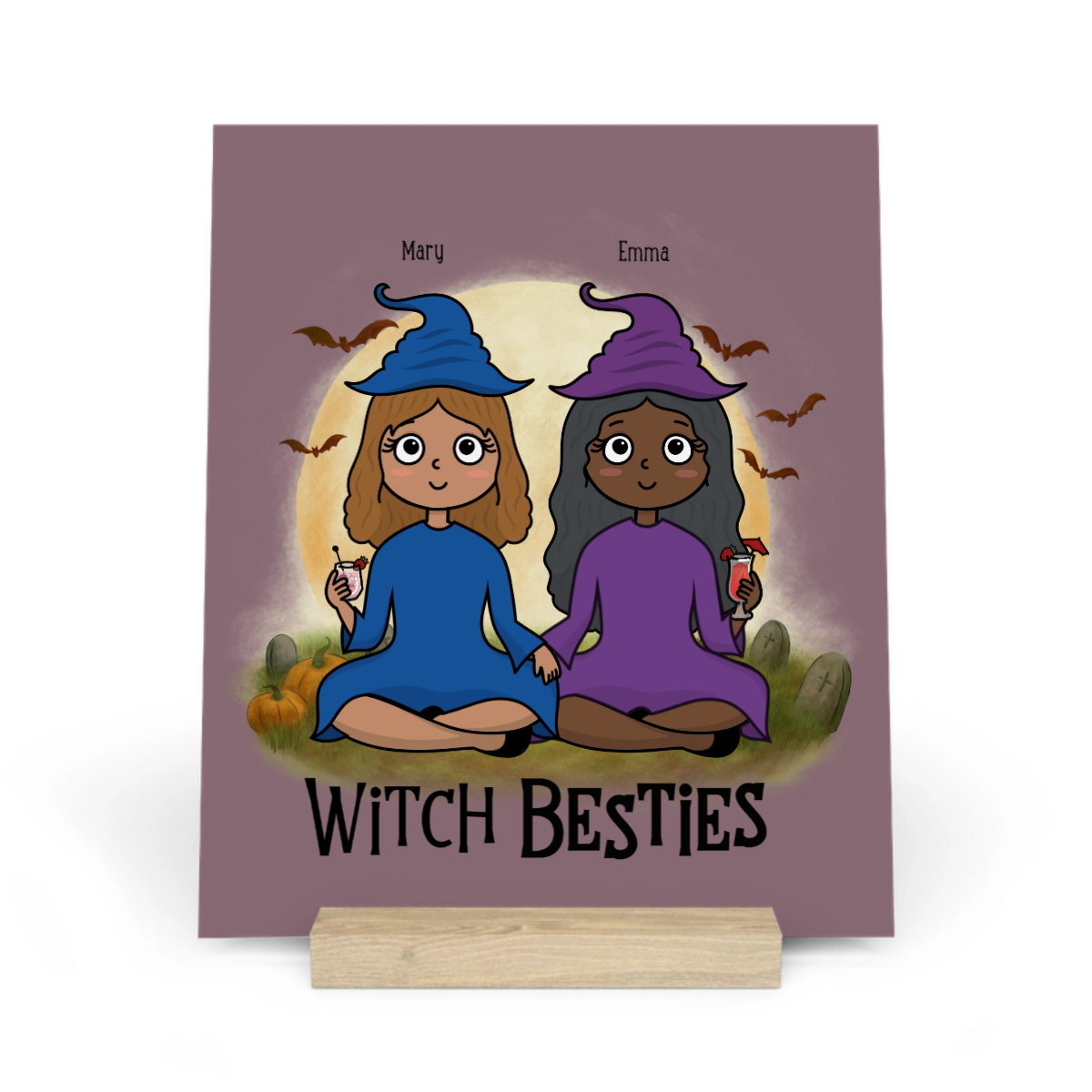 Hexenbesties Halloween Galerietafel mit Ständer