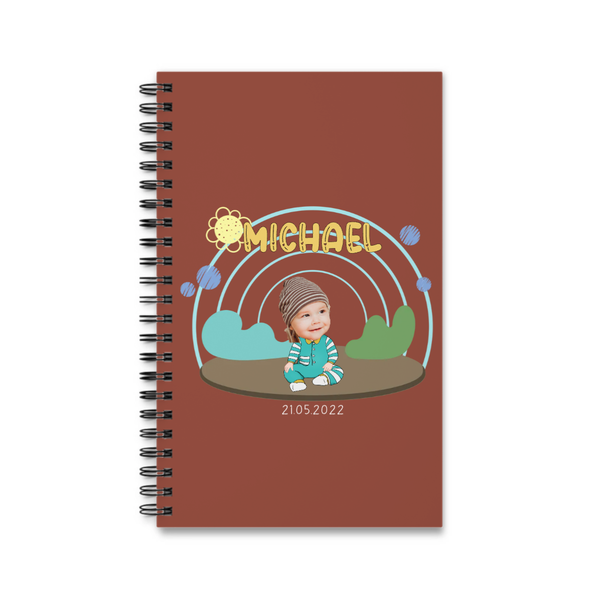 Baby Gesichtsausschnitt Spiralnotizbuch