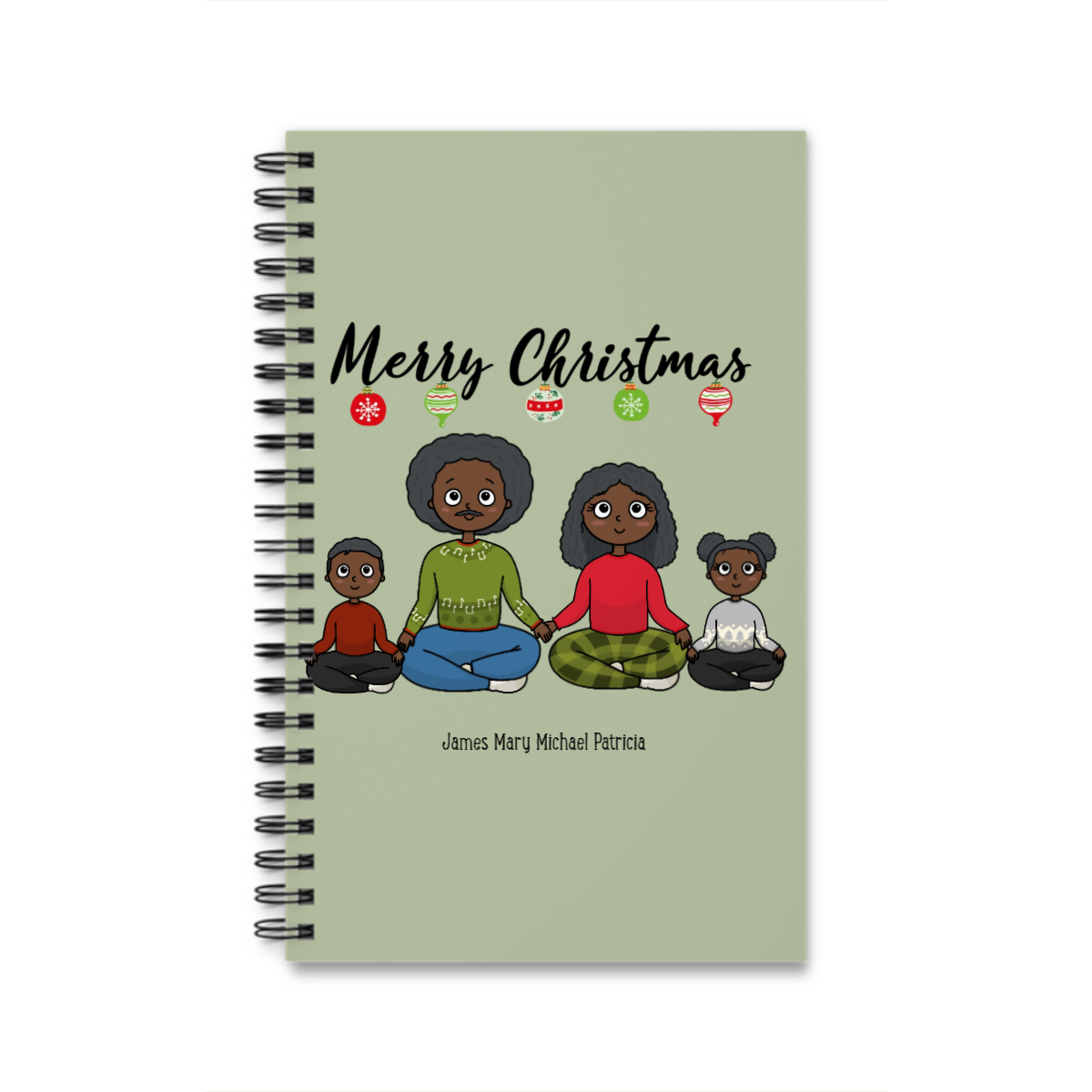 Frohe Weihnachten Spiralnotizbuch