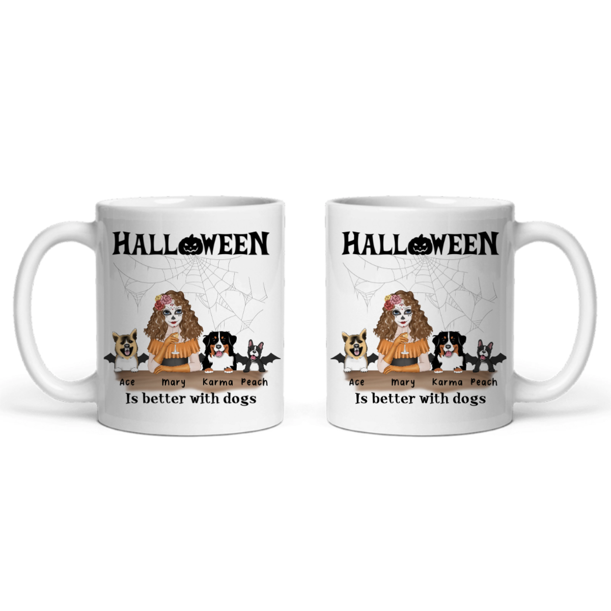 Halloween ist besser mit Hunden Keramiktasse