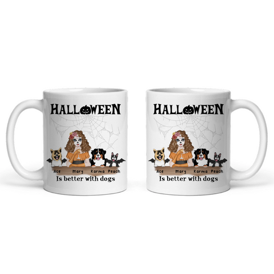 Halloween ist besser mit Hunden Keramiktasse