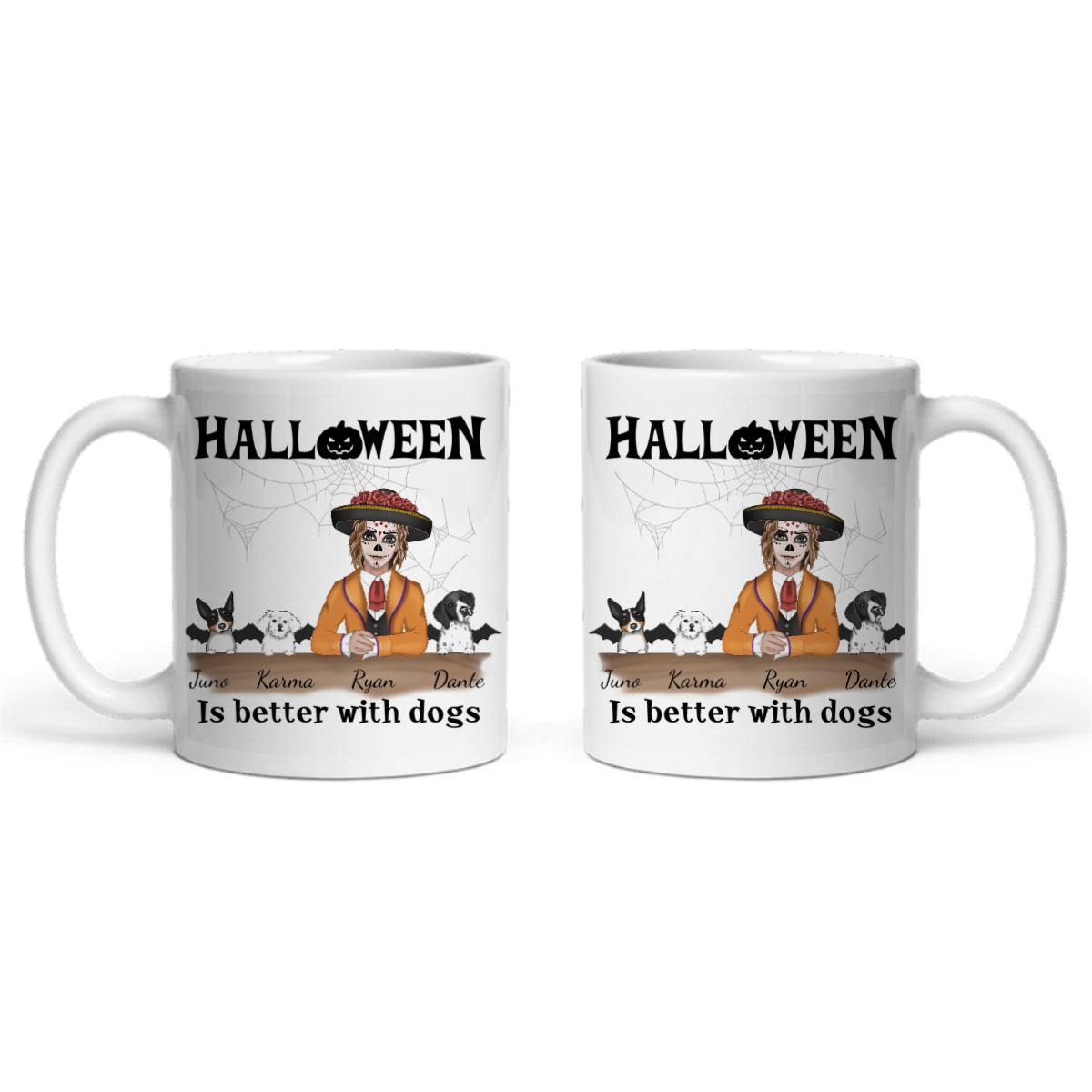 Halloween ist besser mit Hunden Keramiktasse
