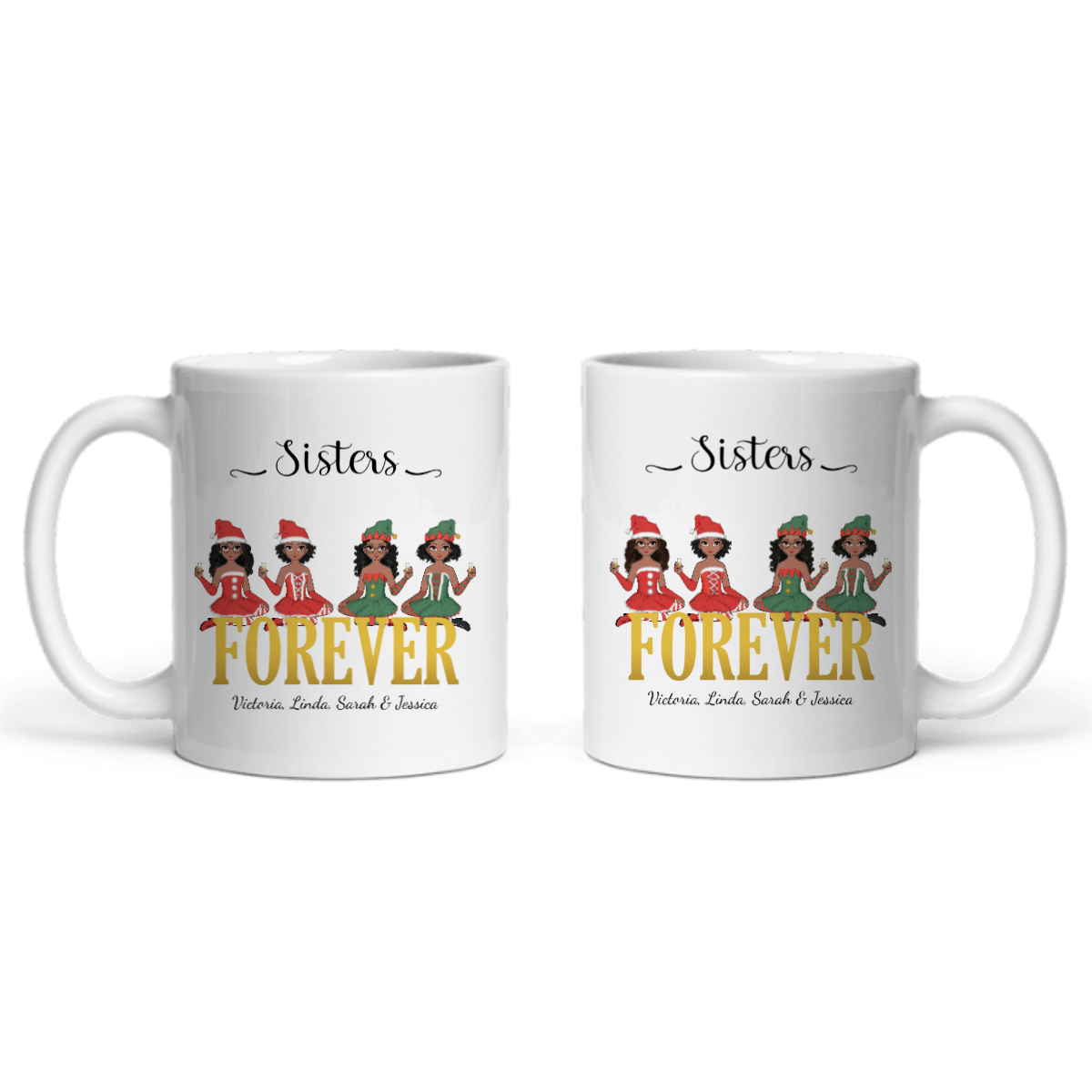 Freunde für immer Weihnacht Keramiktasse