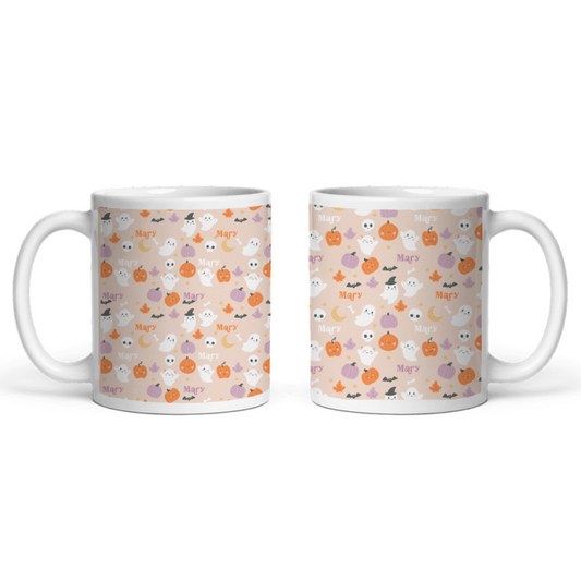 Namensmuster Halloween Keramiktasse