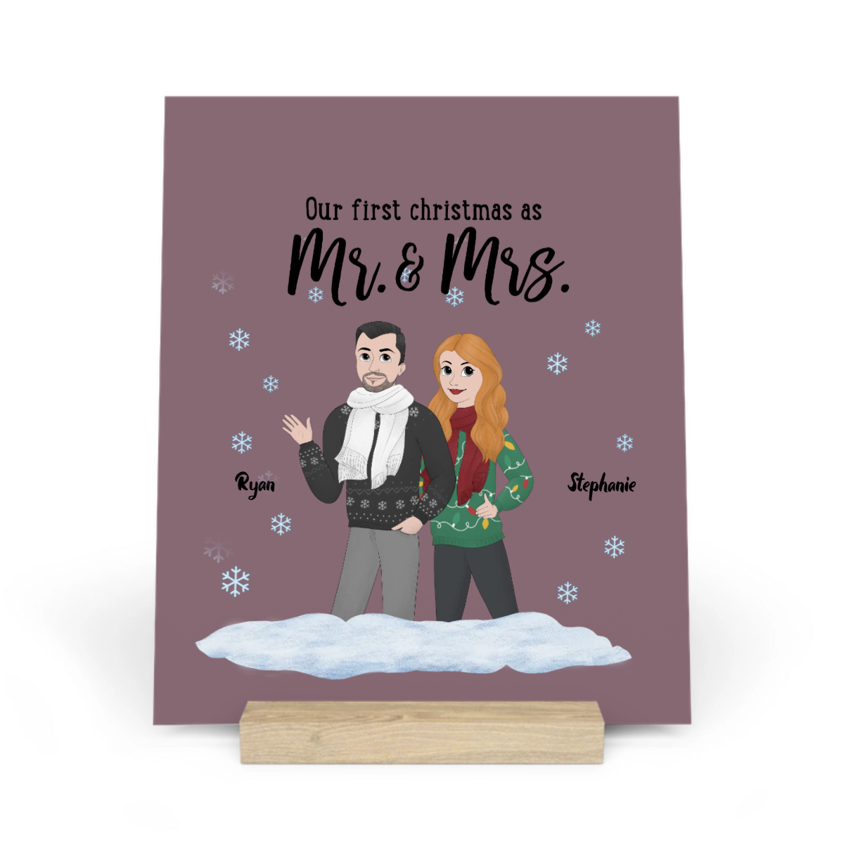 Unser erstes Weihnachten als Ms and Mrs Galerietafel mit Ständer
