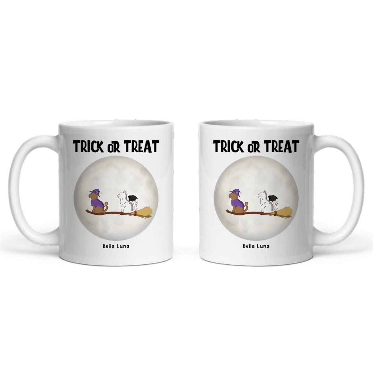 Süßes oder Saures Katzen Halloween Keramiktasse