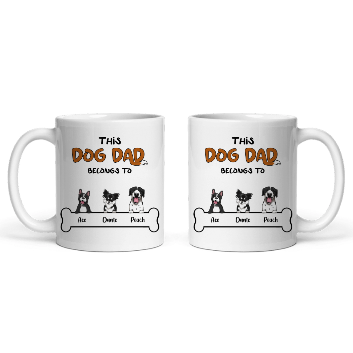 Dieser Hundepapa gehört zu Keramiktasse
