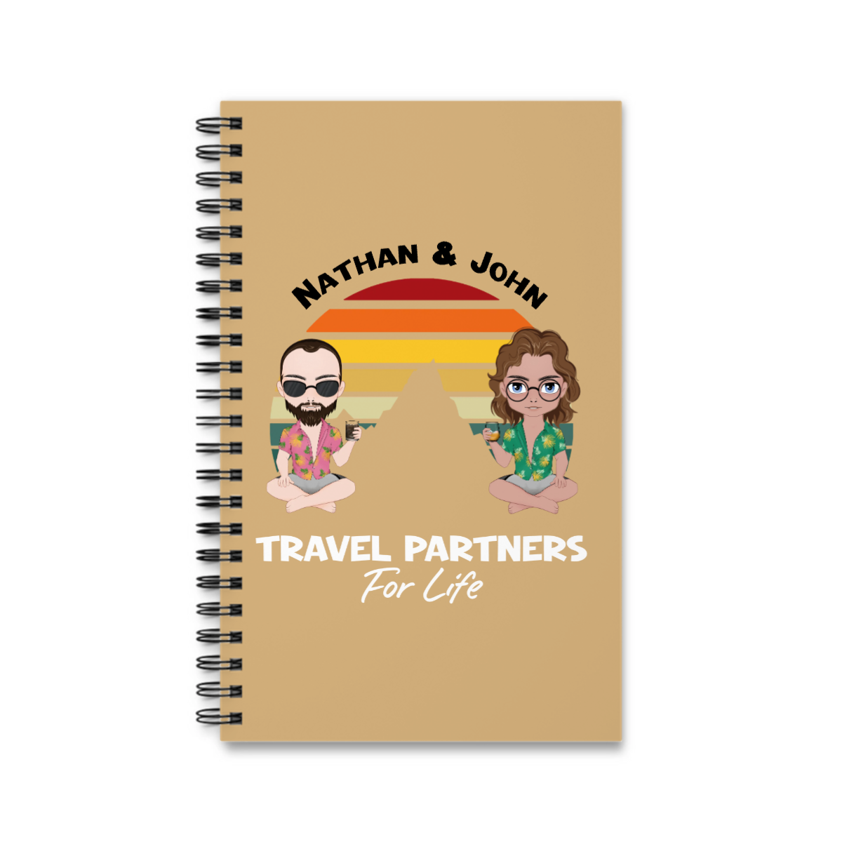 Reisepartner fürs Leben Spiralnotizbuch