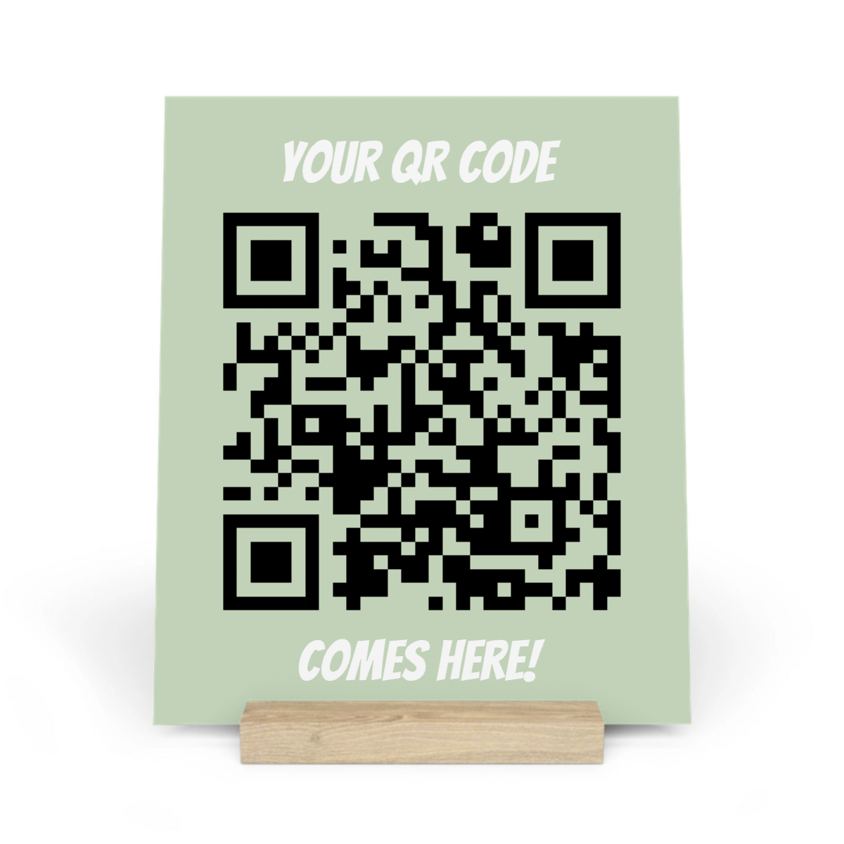 Dein QR Code Galerietafel mit Ständer
