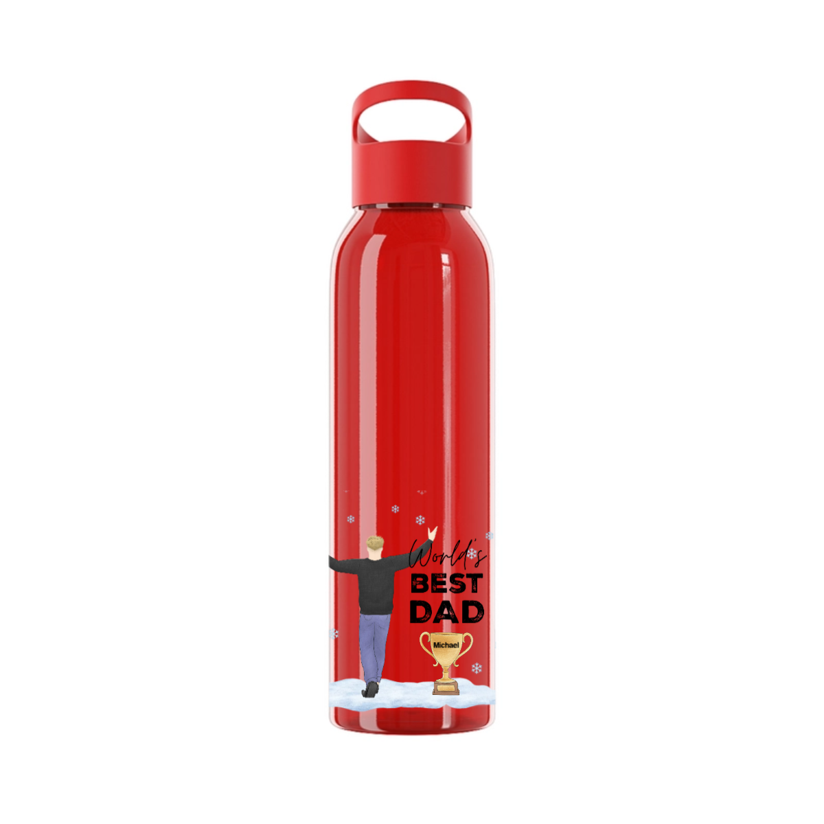 Bester Vater Auszeichnung Weihnacht Wasserflasche 650 ml