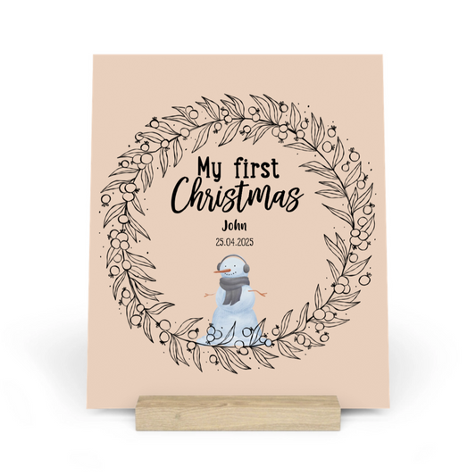 Mein erstes Weihnachten Galerietafel mit Ständer