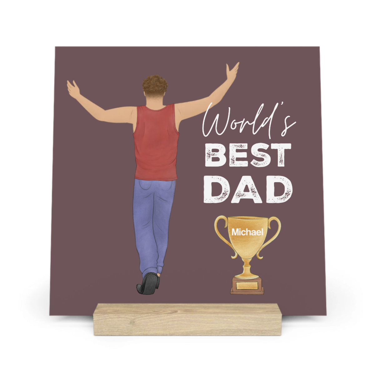 Bester Vater Auszeichnung Galerietafel mit Ständer