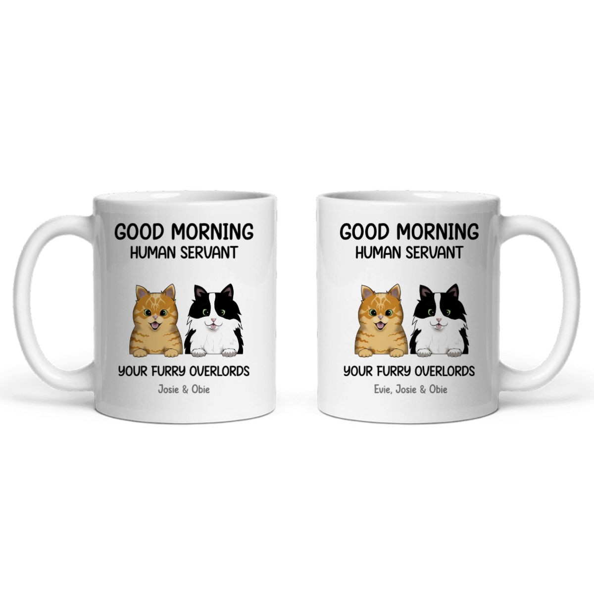 Guten Morgen, menschlicher Diener Keramiktasse