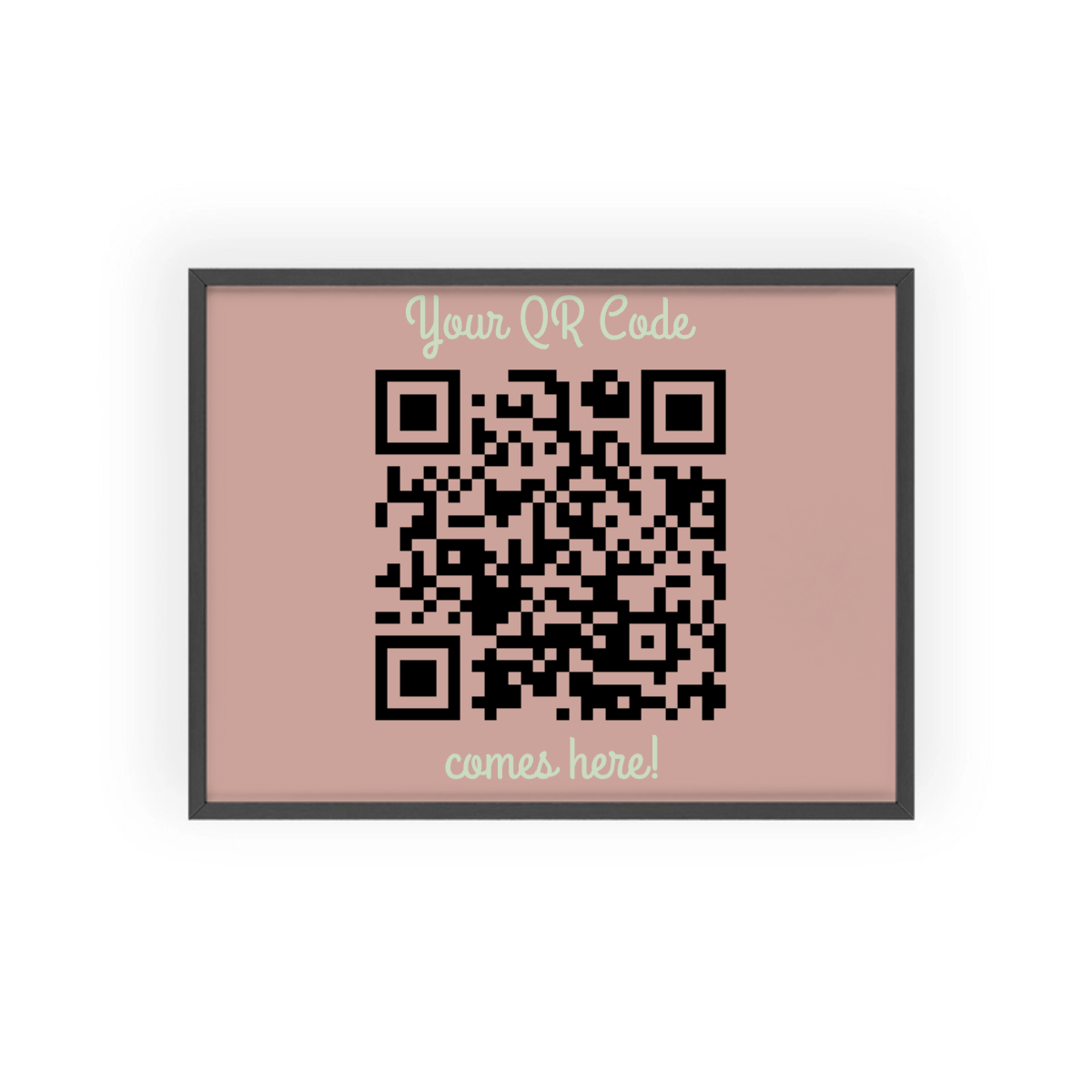 Dein QR Code Poster mit Holzrahmen