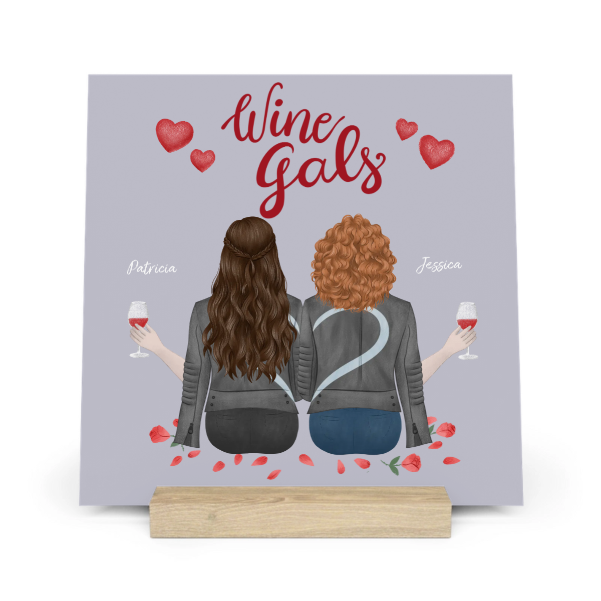 Wine Girls Galerietafel mit Ständer