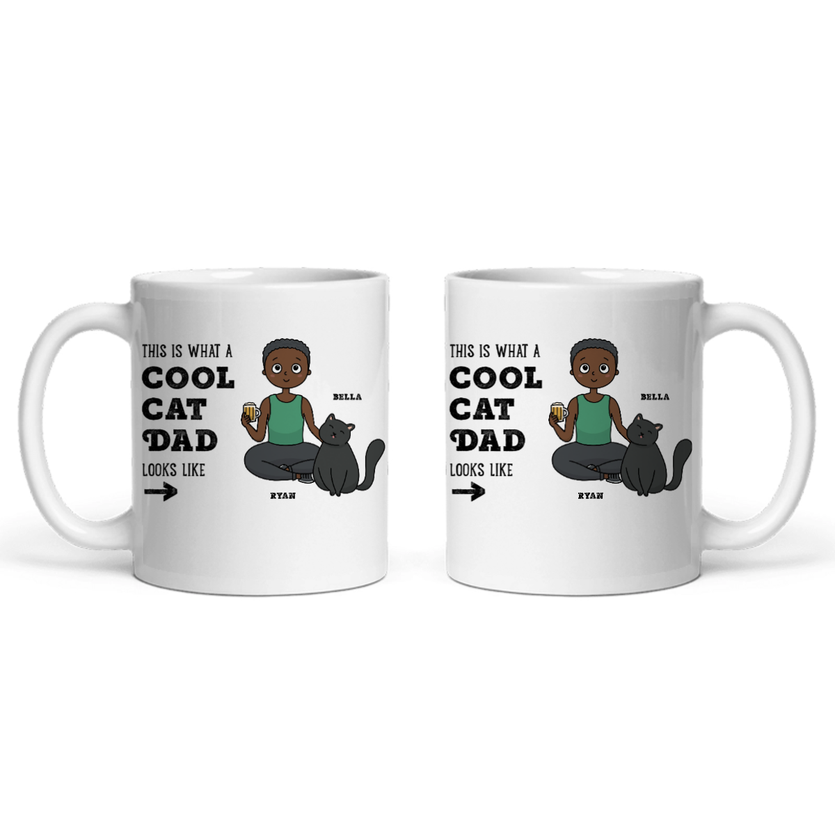Cooler Katzen Papa Keramiktasse