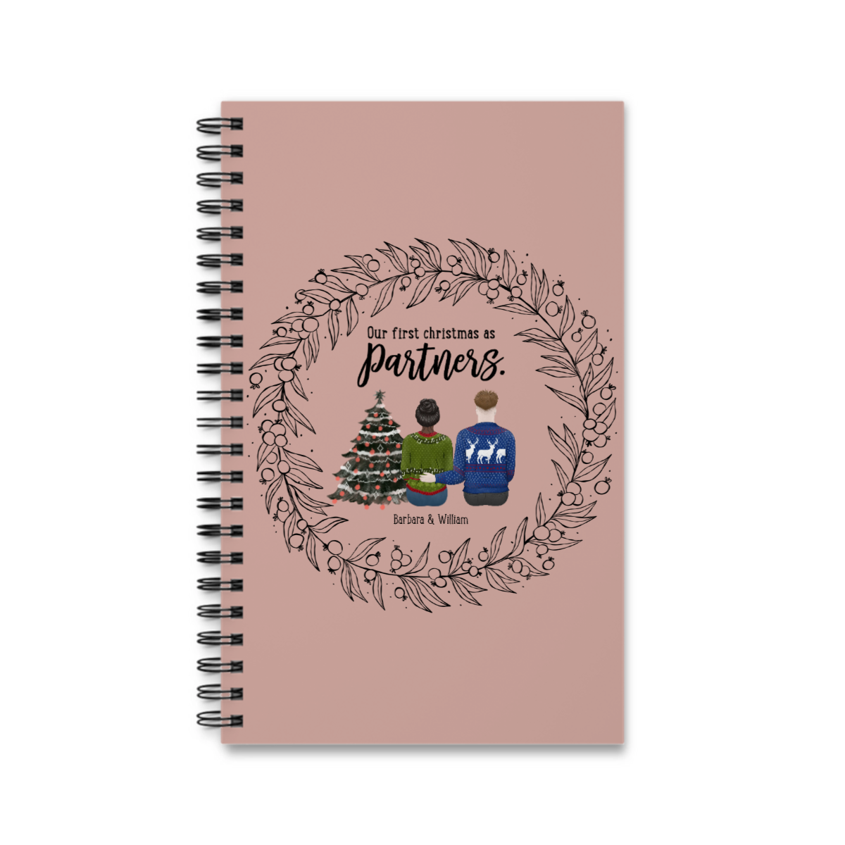 Unser erstes Weihnachten als Partner Spiralnotizbuch