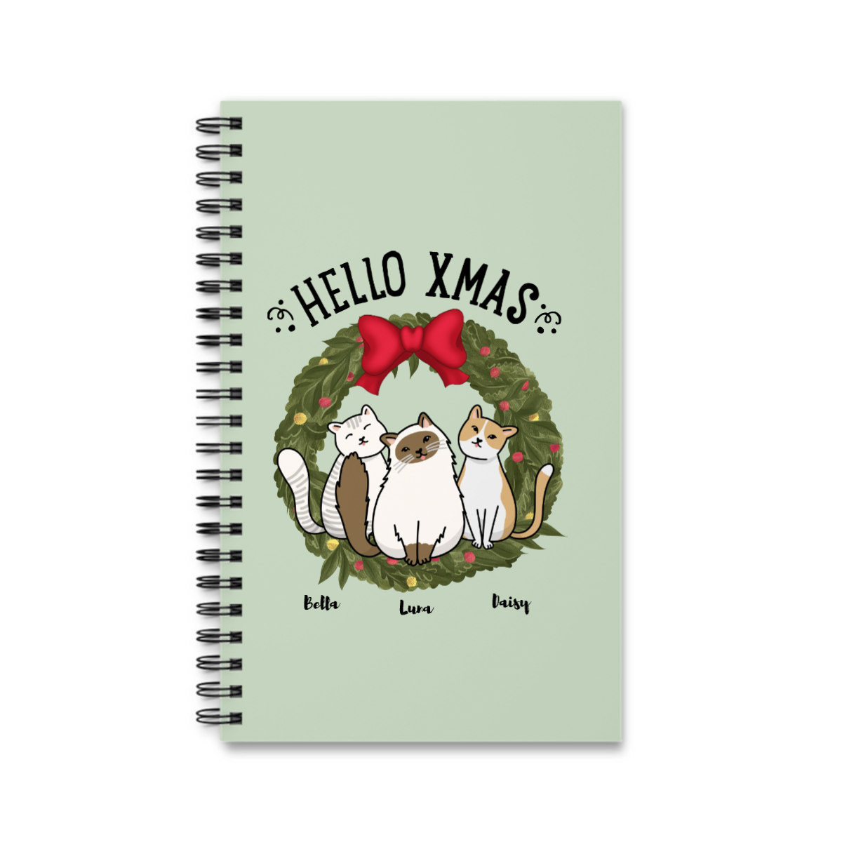 Hallo Xmas Weihnacht Spiralnotizbuch