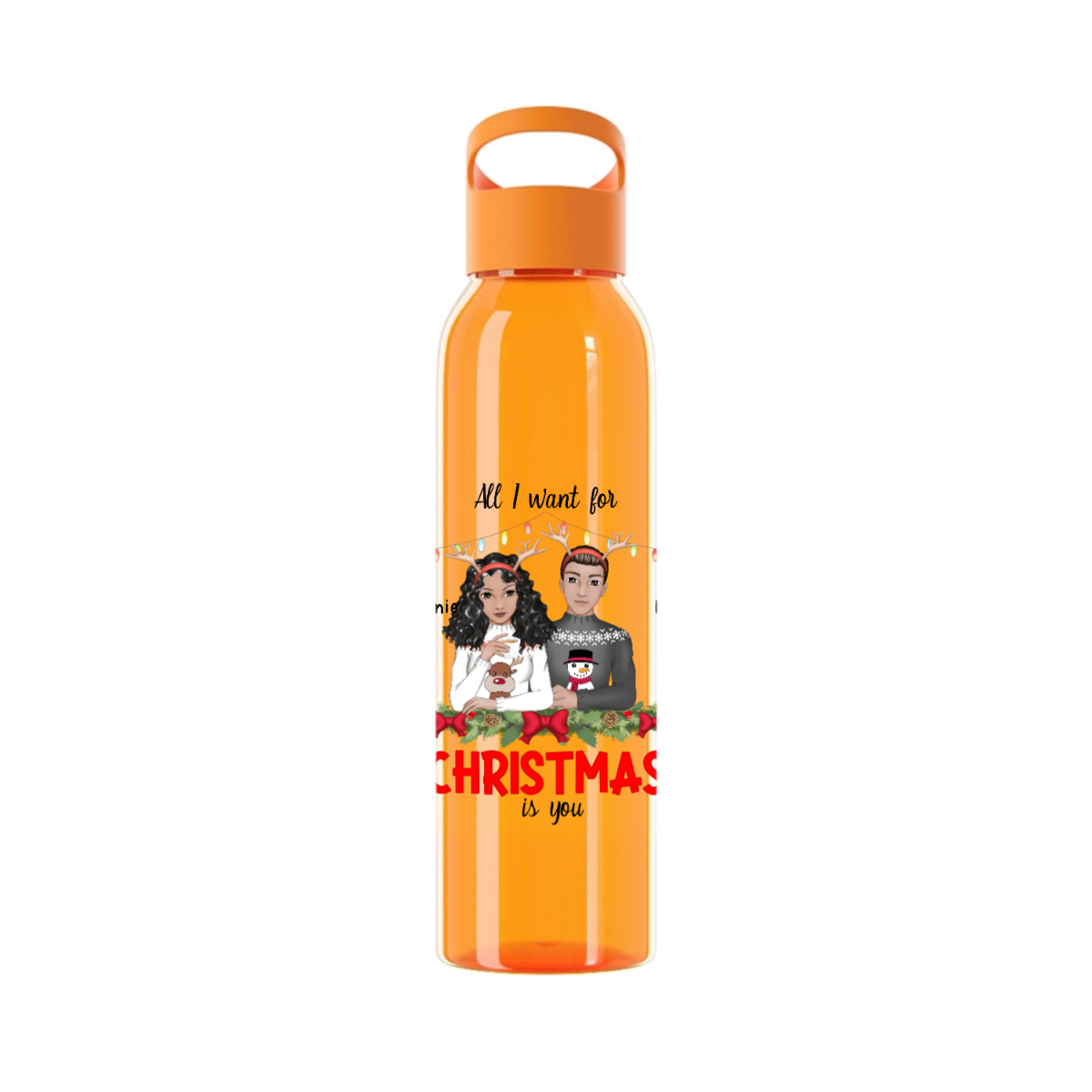 Alles was ich mir zu Weihnachten wünsche bist du Wasserflasche 650 ml