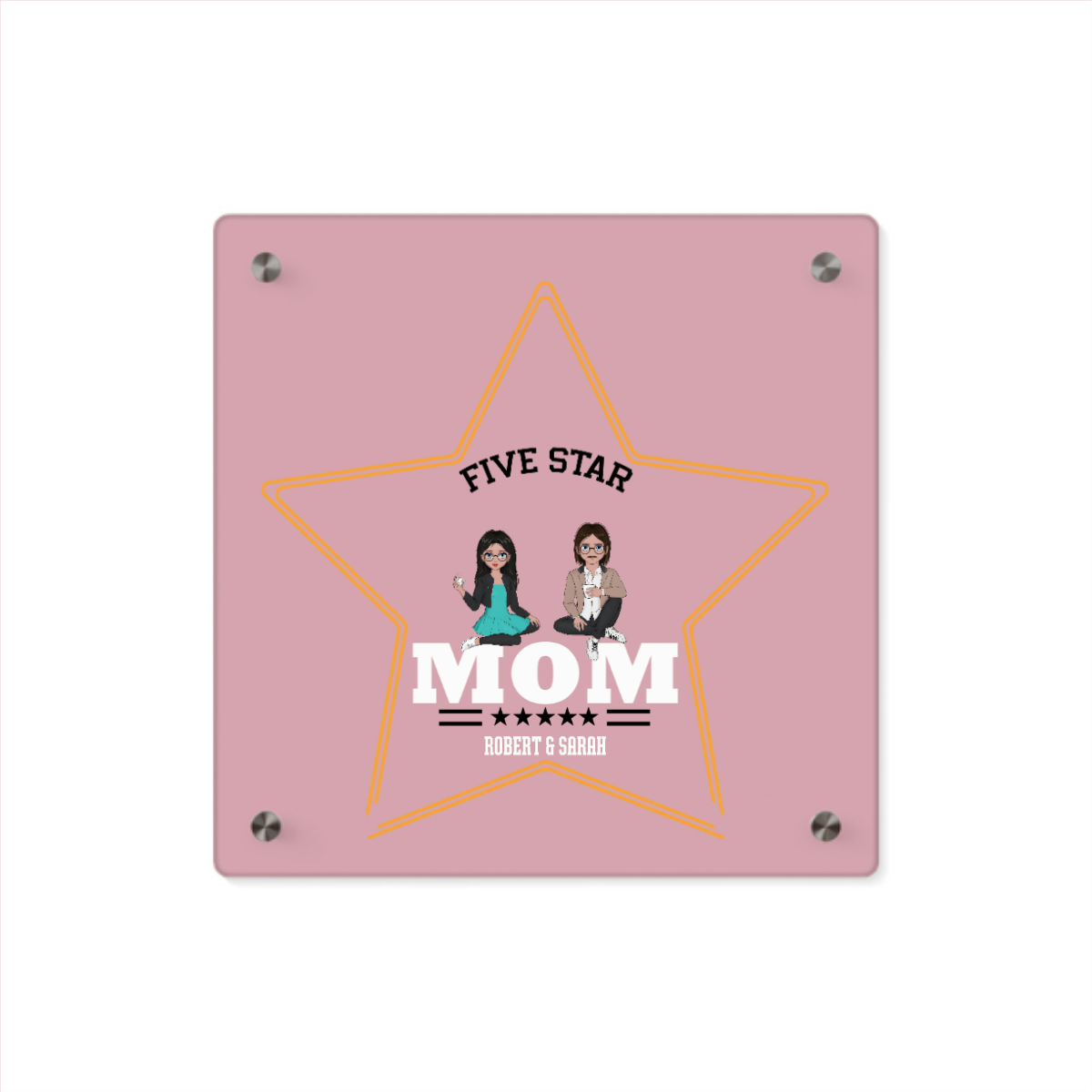Five Star Mom Acryl Wandkunst Panel