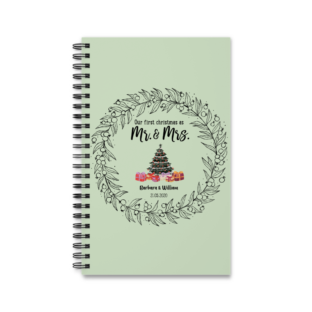 Unser erstes Weihnachten als Partner Spiralnotizbuch